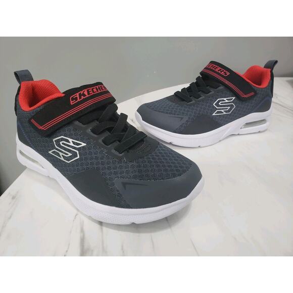 NEW WITHOUT BOX SKECHERS‎ Size 1 Kids black kaptix athletic gymshoes sneakers - Picture 1 of 6